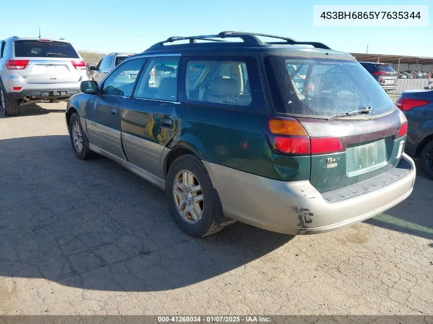 2000 Subaru Outback Limited VIN: 4S3BH6865Y7635344 Lot: 41268034