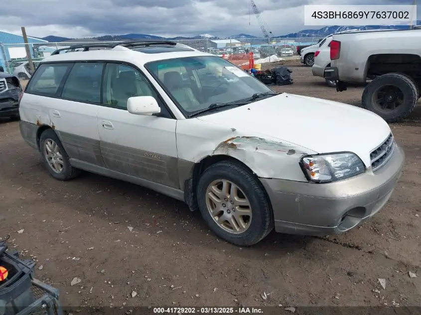 2000 Subaru Outback Limited VIN: 4S3BH6869Y7637002 Lot: 41729202