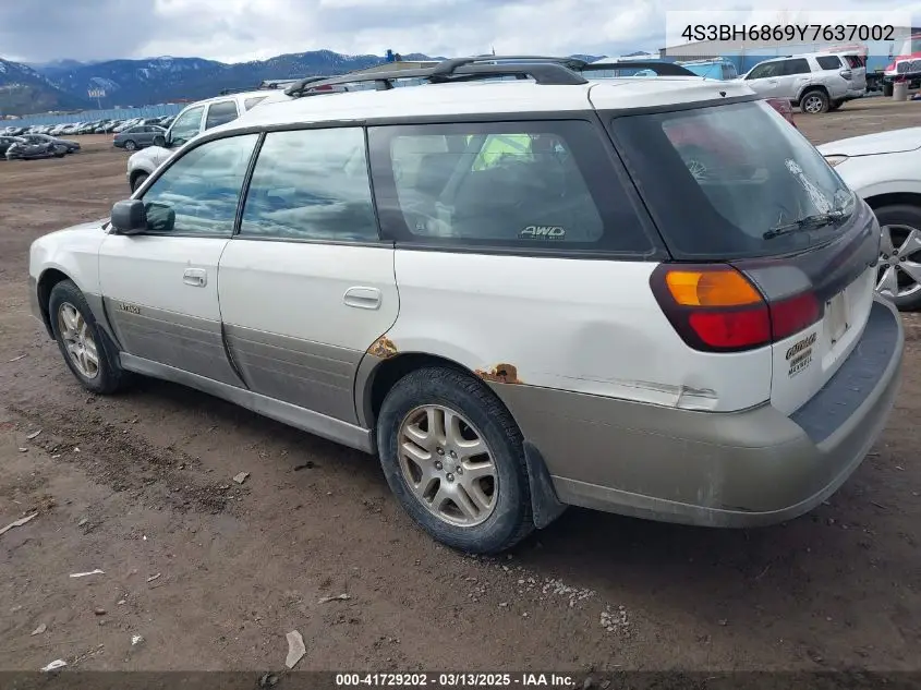 2000 Subaru Outback Limited VIN: 4S3BH6869Y7637002 Lot: 41729202