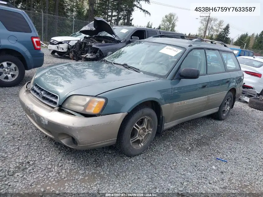 2000 Subaru Outback VIN: 4S3BH6759Y7633587 Lot: 41997161