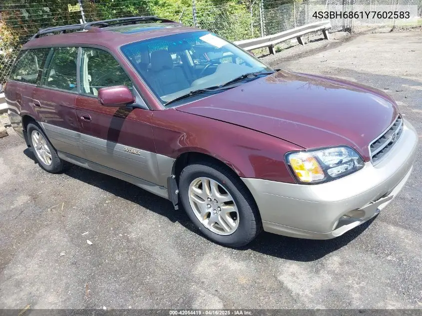 2000 Subaru Outback Limited VIN: 4S3BH6861Y7602583 Lot: 42054419