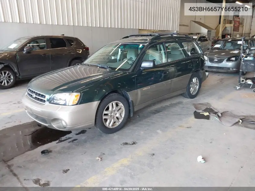 2000 Subaru Outback VIN: 4S3BH6657Y6655210 Lot: 42148914