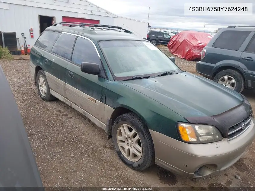 2000 Subaru Outback VIN: 4S3BH6758Y7624248 Lot: 42151258