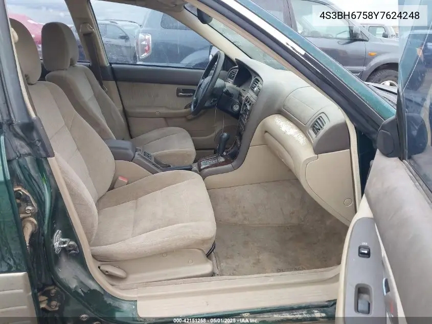 2000 Subaru Outback VIN: 4S3BH6758Y7624248 Lot: 42151258