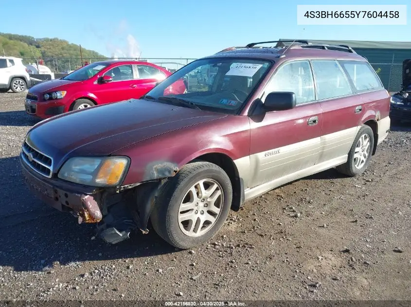 2000 Subaru Outback VIN: 4S3BH6655Y7604458 Lot: 42156830