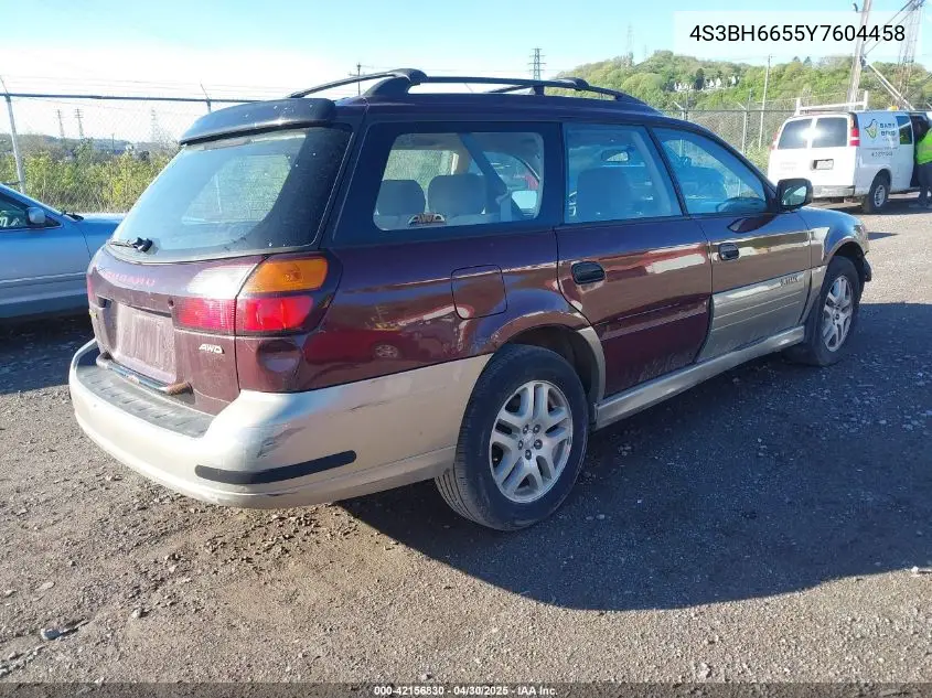 2000 Subaru Outback VIN: 4S3BH6655Y7604458 Lot: 42156830
