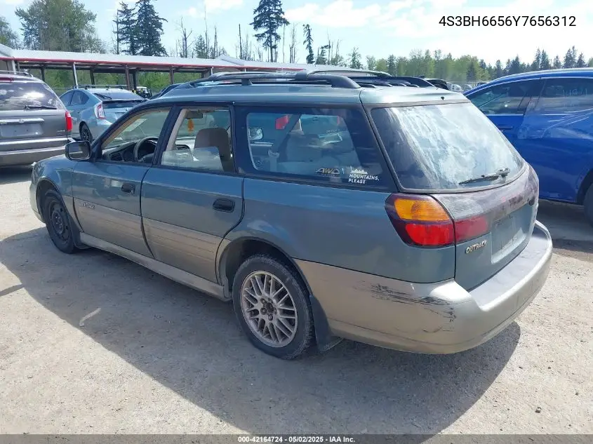 2000 Subaru Outback VIN: 4S3BH6656Y7656312 Lot: 42164724