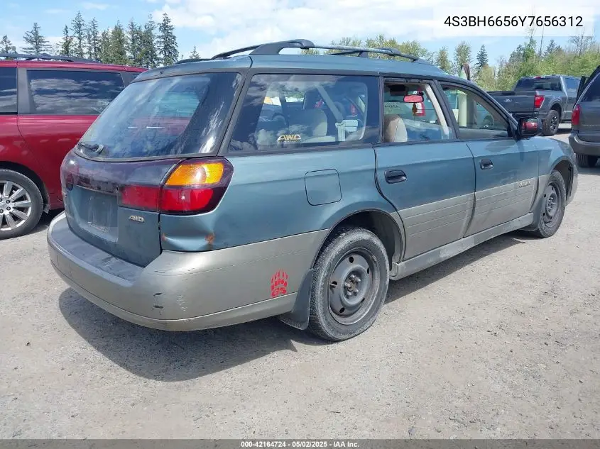 2000 Subaru Outback VIN: 4S3BH6656Y7656312 Lot: 42164724