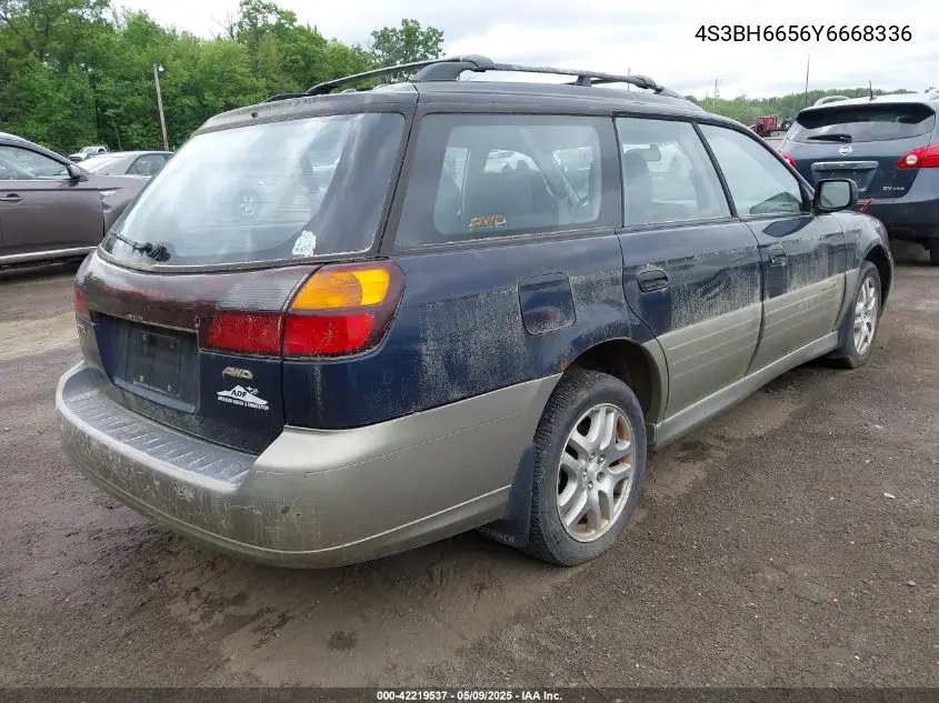 2000 Subaru Outback VIN: 4S3BH6656Y6668336 Lot: 42219537