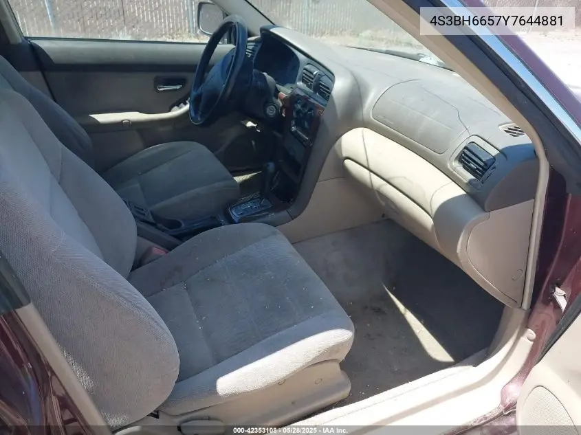 2000 Subaru Outback VIN: 4S3BH6657Y7644881 Lot: 42353108
