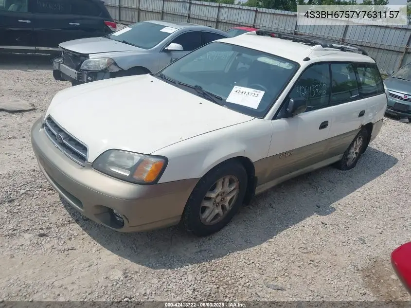 2000 Subaru Outback VIN: 4S3BH6757Y7631157 Lot: 42413722