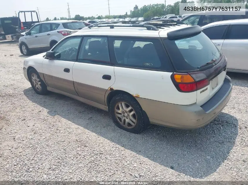 2000 Subaru Outback VIN: 4S3BH6757Y7631157 Lot: 42413722