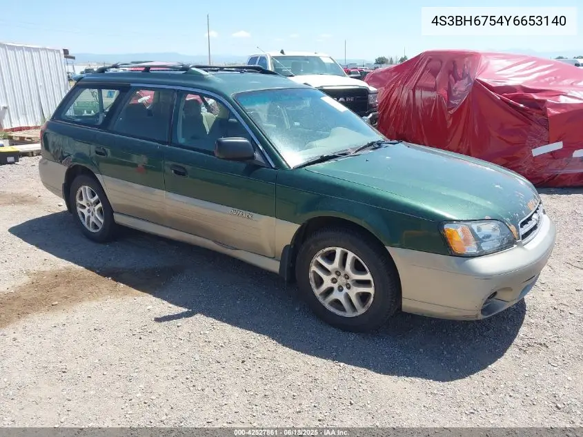 2000 Subaru Outback VIN: 4S3BH6754Y6653140 Lot: 42527861