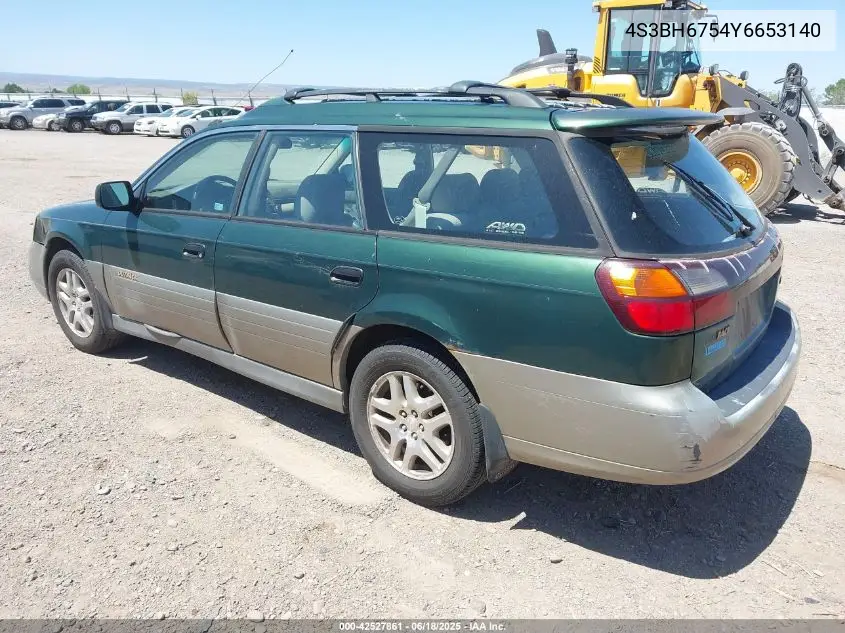 2000 Subaru Outback VIN: 4S3BH6754Y6653140 Lot: 42527861