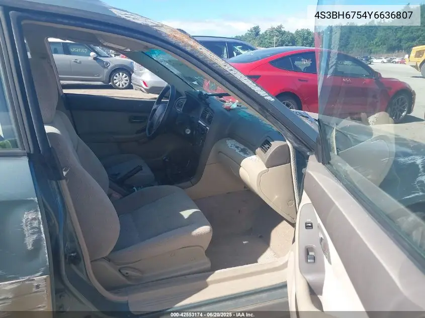 2000 Subaru Outback VIN: 4S3BH6754Y6636807 Lot: 42553174
