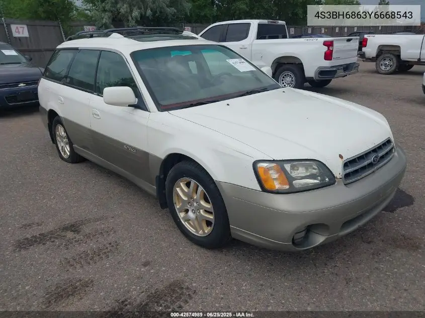 2000 Subaru Outback Limited VIN: 4S3BH6863Y6668543 Lot: 42574989