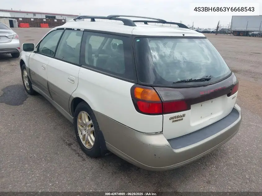 2000 Subaru Outback Limited VIN: 4S3BH6863Y6668543 Lot: 42574989