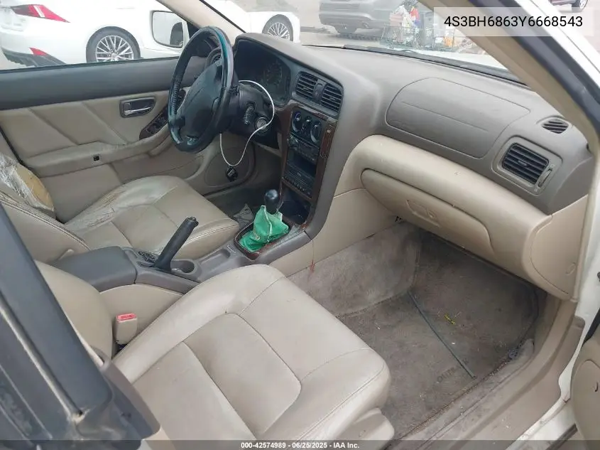 2000 Subaru Outback Limited VIN: 4S3BH6863Y6668543 Lot: 42574989