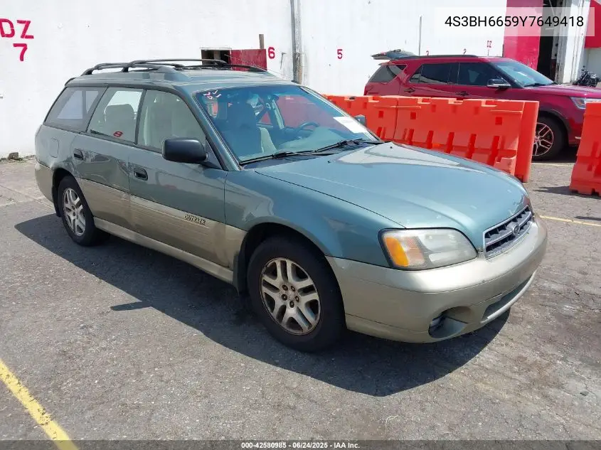 2000 Subaru Outback VIN: 4S3BH6659Y7649418 Lot: 42580985
