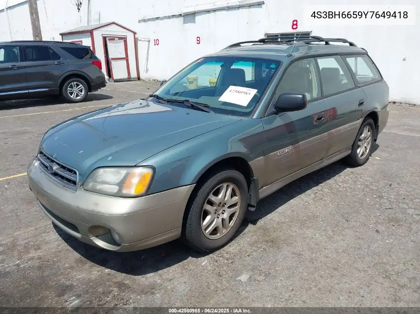2000 Subaru Outback VIN: 4S3BH6659Y7649418 Lot: 42580985