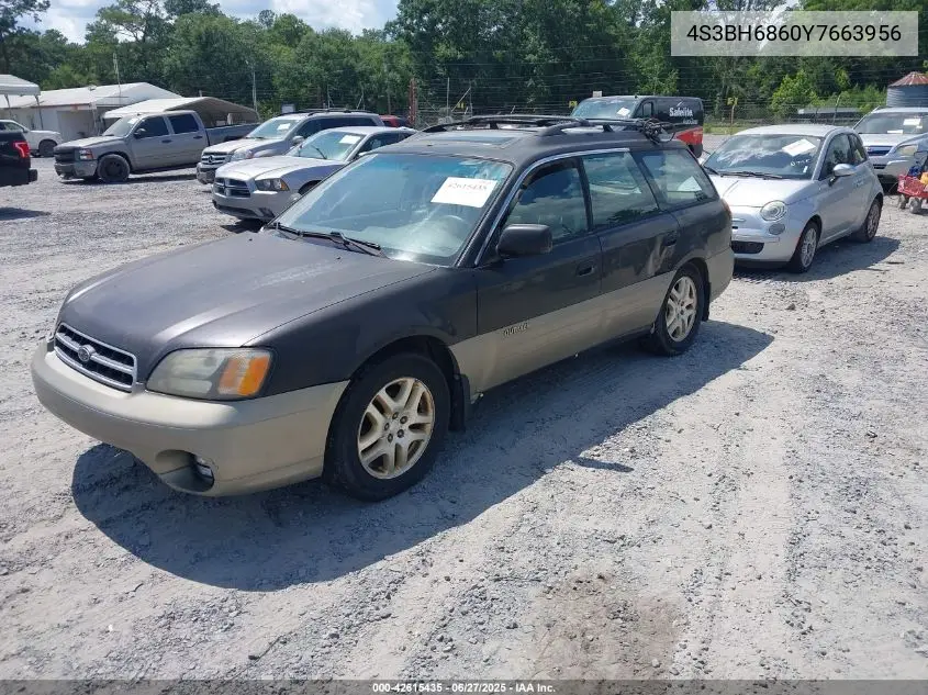 2000 Subaru Outback Limited VIN: 4S3BH6860Y7663956 Lot: 42615435
