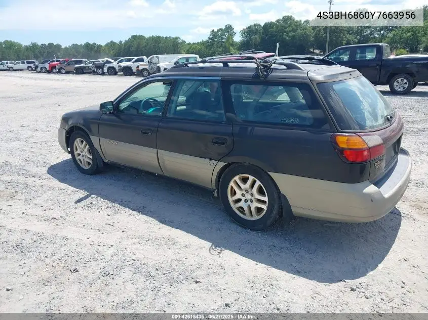 2000 Subaru Outback Limited VIN: 4S3BH6860Y7663956 Lot: 42615435