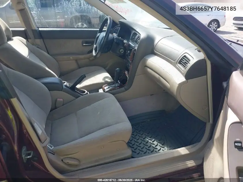 2000 Subaru Outback VIN: 4S3BH6657Y7648185 Lot: 42616712