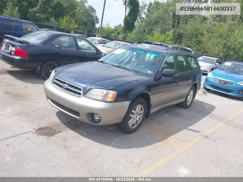 2001 Subaru Outback VIN: 4S3BH665816630337 Lot: 40185946