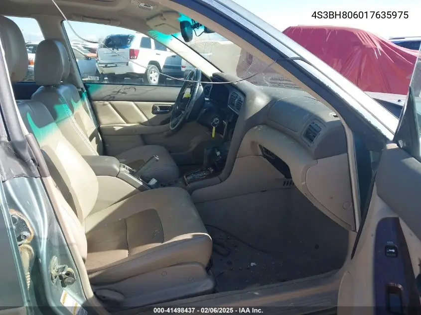 2001 Subaru Outback H6-3.0 VIN: 4S3BH806017635975 Lot: 41498437