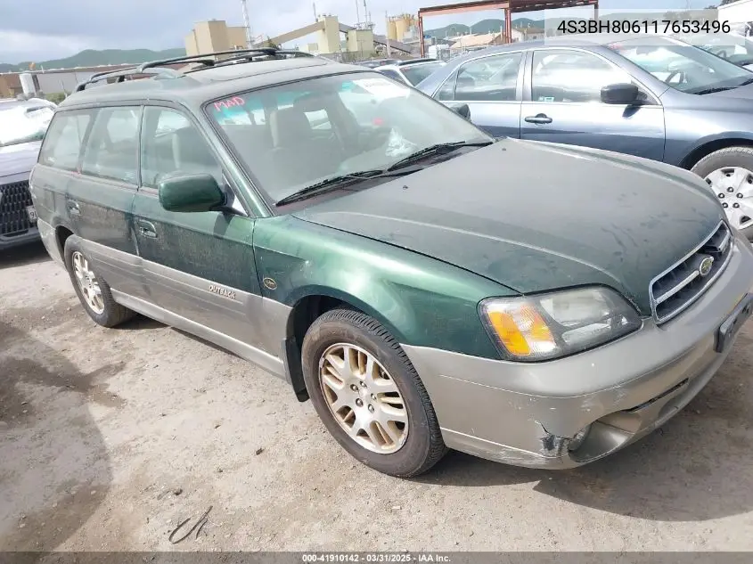 2001 Subaru Outback H6-3.0 VIN: 4S3BH806117653496 Lot: 41910142