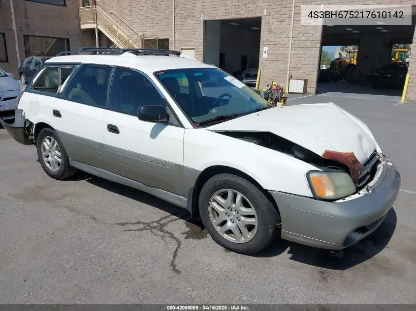 2001 Subaru Outback VIN: 4S3BH675217610142 Lot: 42065089