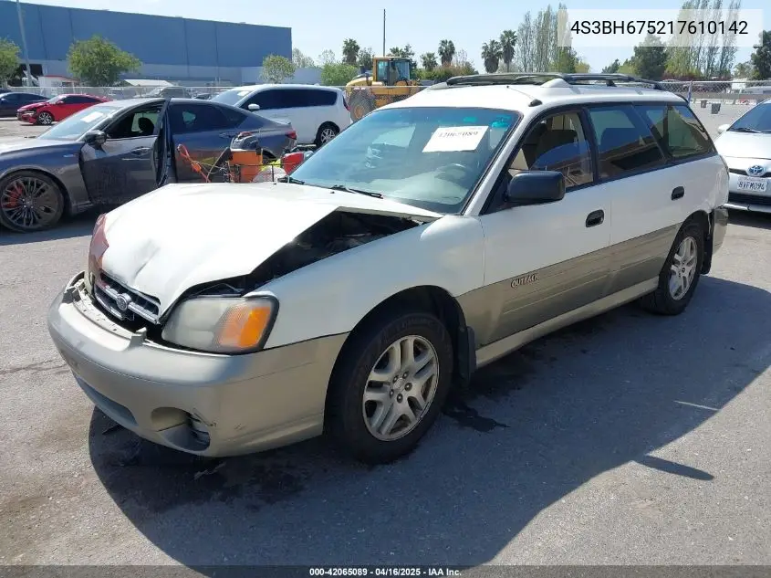 2001 Subaru Outback VIN: 4S3BH675217610142 Lot: 42065089