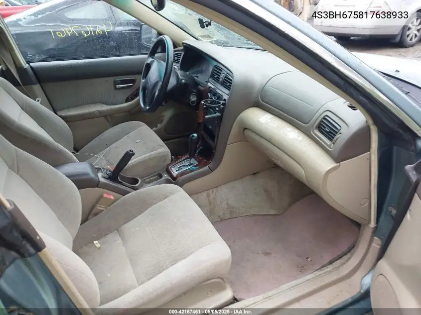2001 Subaru Outback VIN: 4S3BH675817638933 Lot: 42167461