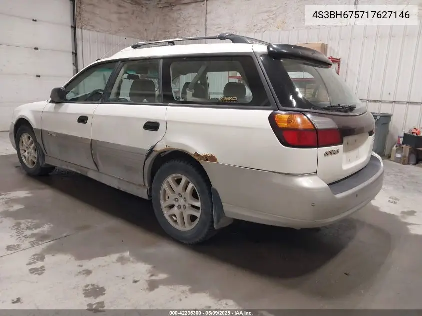 2001 Subaru Outback VIN: 4S3BH675717627146 Lot: 42235300