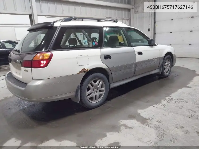 2001 Subaru Outback VIN: 4S3BH675717627146 Lot: 42235300