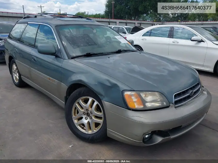 2001 Subaru Outback Limited VIN: 4S3BH686417640377 Lot: 42235353