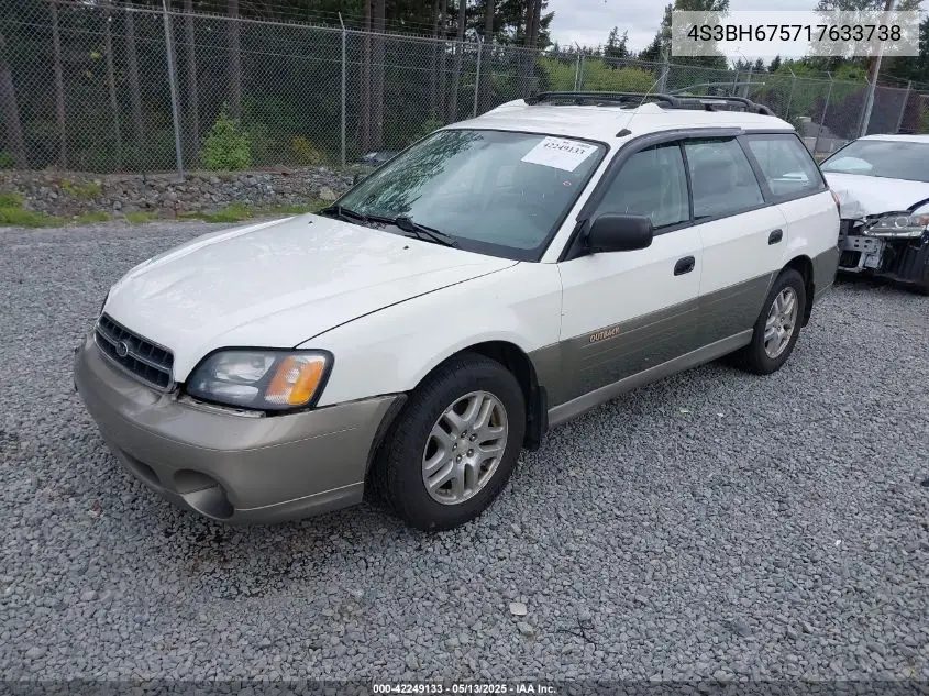 2001 Subaru Outback VIN: 4S3BH675717633738 Lot: 42249133