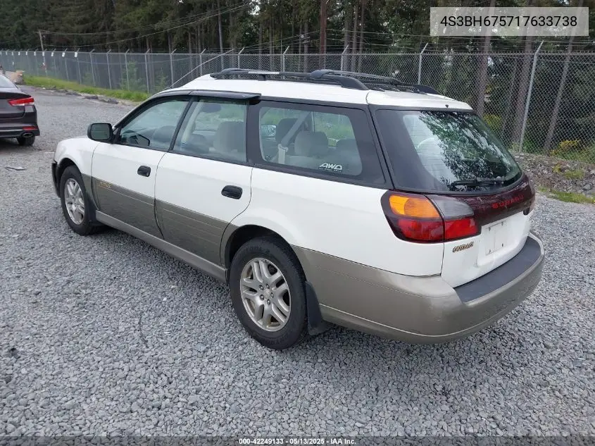2001 Subaru Outback VIN: 4S3BH675717633738 Lot: 42249133