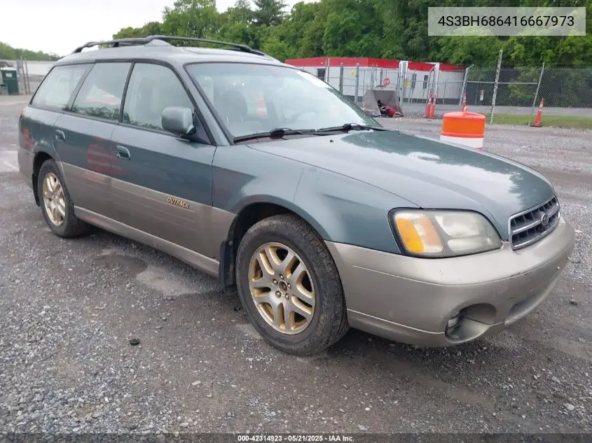 2001 Subaru Outback Limited VIN: 4S3BH686416667973 Lot: 42314923
