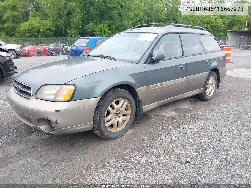 2001 Subaru Outback Limited VIN: 4S3BH686416667973 Lot: 42314923