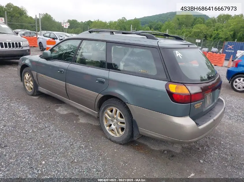 2001 Subaru Outback Limited VIN: 4S3BH686416667973 Lot: 42314923
