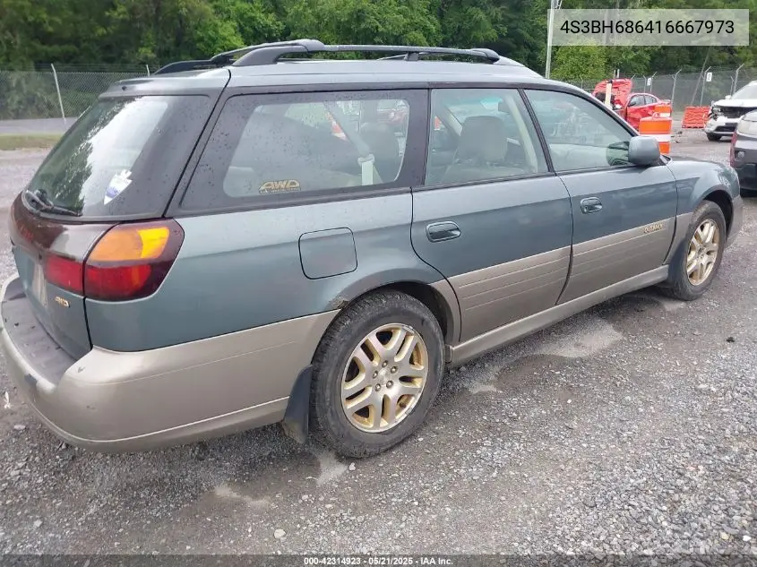 2001 Subaru Outback Limited VIN: 4S3BH686416667973 Lot: 42314923