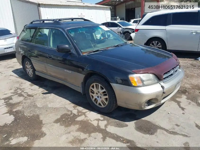 2001 Subaru Outback H6-3.0 VIN: 4S3BH806517621215 Lot: 42323914