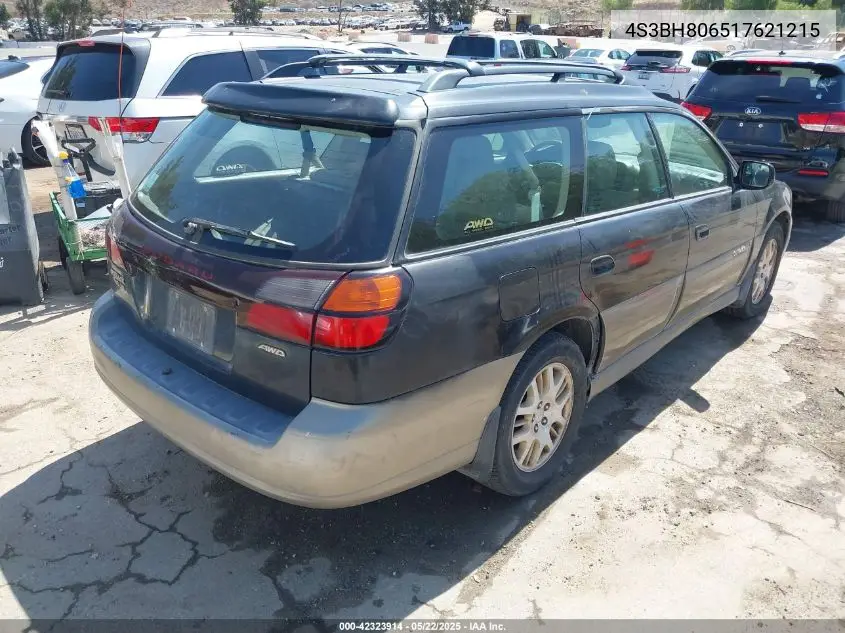2001 Subaru Outback H6-3.0 VIN: 4S3BH806517621215 Lot: 42323914