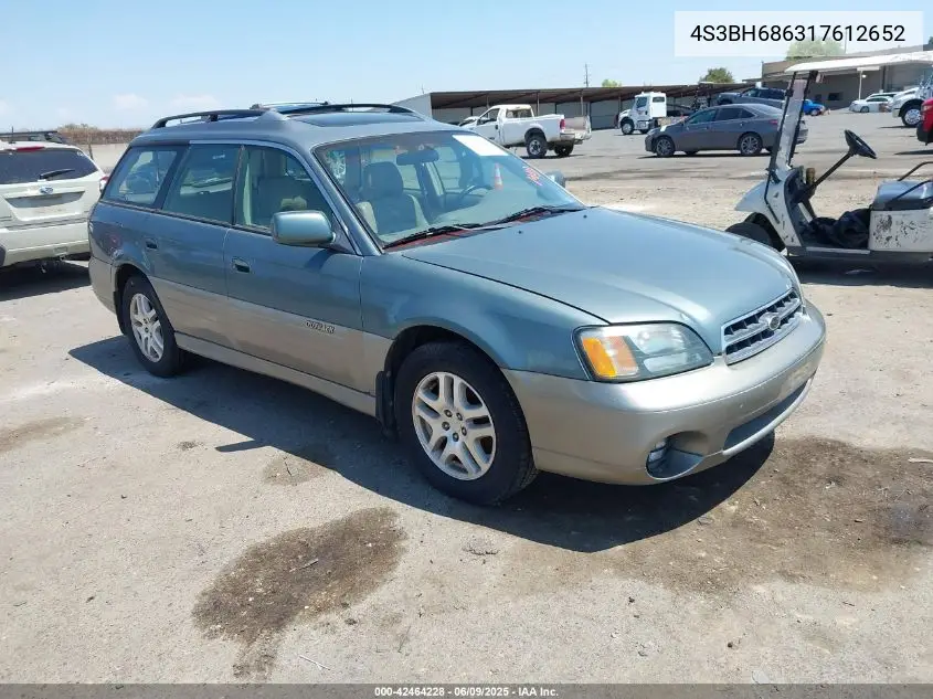 2001 Subaru Outback Limited VIN: 4S3BH686317612652 Lot: 42464228