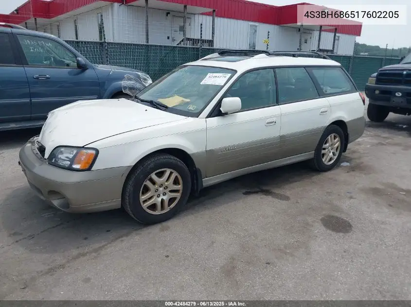2001 Subaru Outback Limited VIN: 4S3BH686517602205 Lot: 42484279