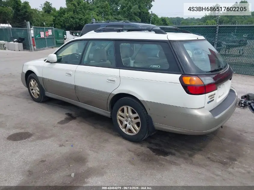 2001 Subaru Outback Limited VIN: 4S3BH686517602205 Lot: 42484279