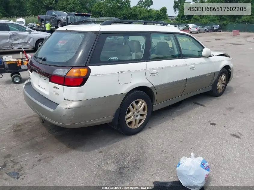 2001 Subaru Outback Limited VIN: 4S3BH686517602205 Lot: 42484279