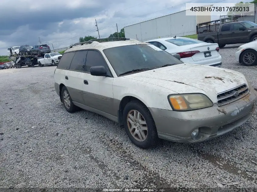 2001 Subaru Outback VIN: 4S3BH675817675013 Lot: 42497917