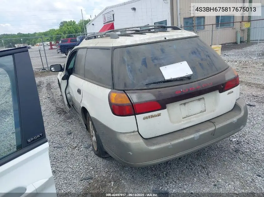 2001 Subaru Outback VIN: 4S3BH675817675013 Lot: 42497917